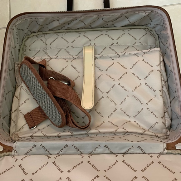 Luggage upright wheels by Rockland Soft sided Rolling Computer Case &overnighter - Picture 5 of 16